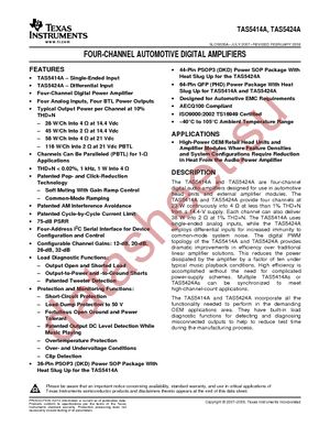 TAS5414ATPHDRMQ1G4 datasheet  